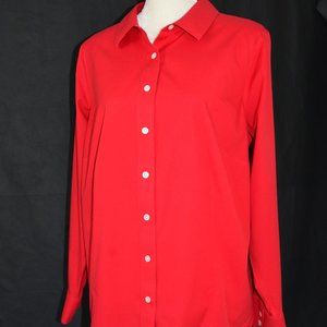 TALBOTS Non-Iron Red long sleeve Shirt Button down, Size 16W